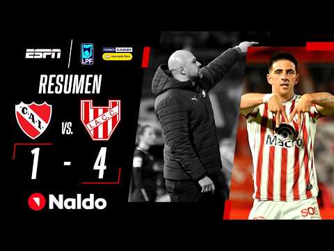 EL ROJO SUFRIÓ UNA DURA GOLEADA ANTE LA GLORIA EN AVELLANEDA | Independiente 1-4 Instituto | RESUMEN