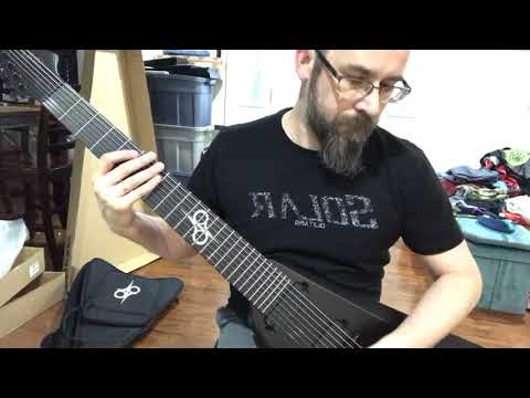 Solar Guitars 8 string V unboxing. V1.8C – CARBON BLACK MATTE