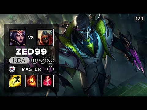 ZED99 vs Gori - Zed Mid vs LeBlanc - KR Master - Season 12 Patch 12.1