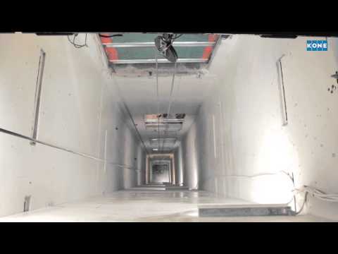 Kone nanospace elevator replacement process video