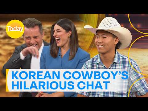 Korean Cowboy Jonte Handebo cracks up David and Sarah | Today Show Australia