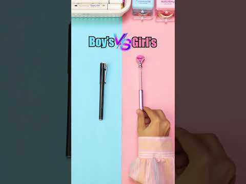 Boy's Stationery vs. Girl's Stationery 💙💗#youtubeshorts #shorts #stationery #cute #boysvsgirls
