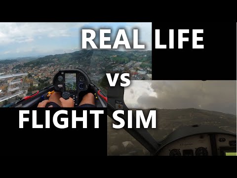 REAL LIFE vs FS -- Popular glider landing video over Pavullo in the rain