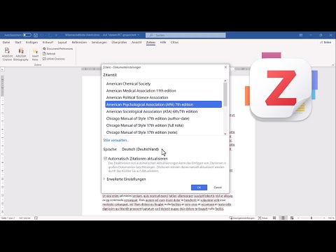 Zotero 7: Inserting sources and citations into your text - Video for the self-study course 3/4