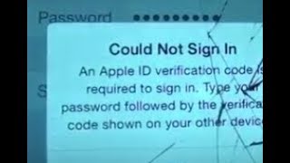 iPhone 4: Fix Could Not Sign In An Apple ID Verification Code is Required