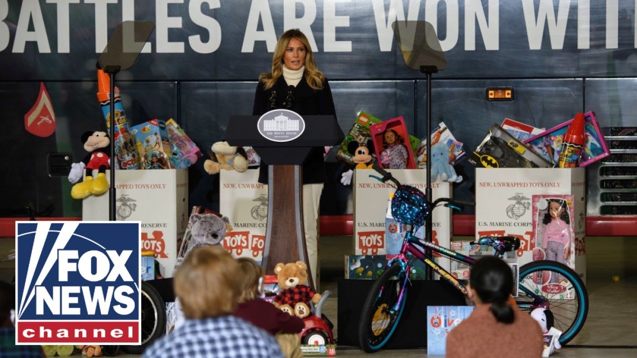 First lady Melania Trump attends Toys for Tots Charity Drive