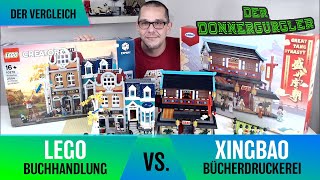 Lego Creator Expert Buchhandlung 10270 vs Xingbao Bücherdruckerei 01031 Tang-Dynastie Reihe