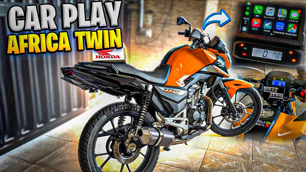 COLOQUEI CAR PLAY DE ÁFRICA TWIN NA MINHA TITAN 160 2025 😍🔥