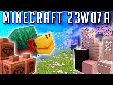 Minecraft Snapshot 23w07a: Biome Cherry Trees!  Archeology and Sniffer!
