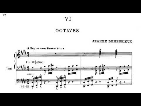 Jeanne Demessieux - 6 Études Op.5 - VI. Octaves (Score Video)