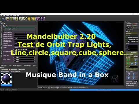 Mandelbulber 2.20 Test de l'animation Orbit Trap Lights