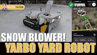 Robotic snow blower clearing snow from my driveway! #yarbo #robot #snow #snowclearingrobot