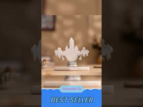 Svastika Lord Balaji Face Idol | 4 Inch Silver Plated Venkateswara Face Murti | Home Temple Decor...