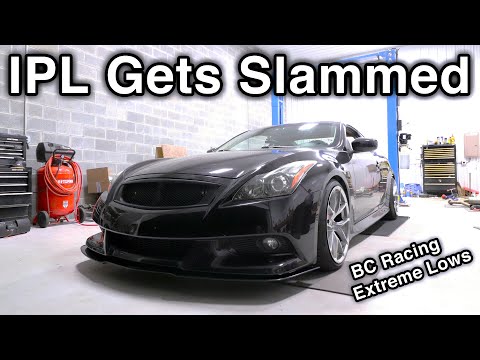 Infiniti G37 IPL Gets Slammed [BC Racing BR Series Extreme Drop Coilovers, Aggressive Fitment]