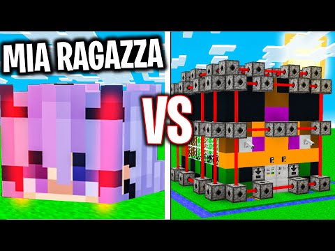 LA MIA RAGAZZA MI SFIDA nella CASA contro CASA su MINECRAFT