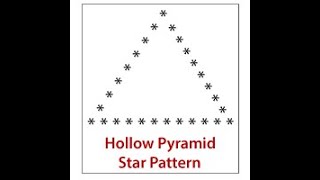 C Program Print Hollow Pyramid Start Pattern | Triangle #shorts