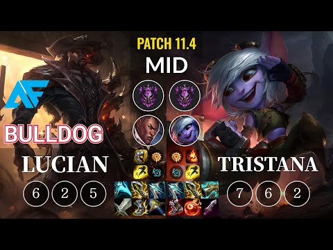 AF.A BuLLDoG Lucian vs Tristana Mid - KR Patch 11.4