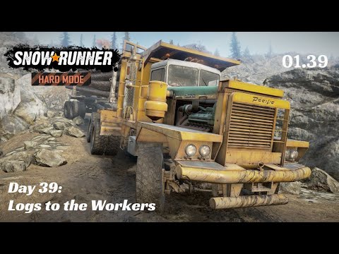 SnowRunner Hard Mode - R01 E39 - Logs to the Workers