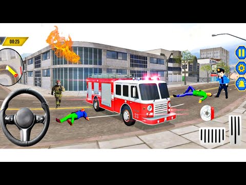 Rescue Fire Truck Simulator 3D - Emergency Firefighter Rescue Game - Android Gameplay #59