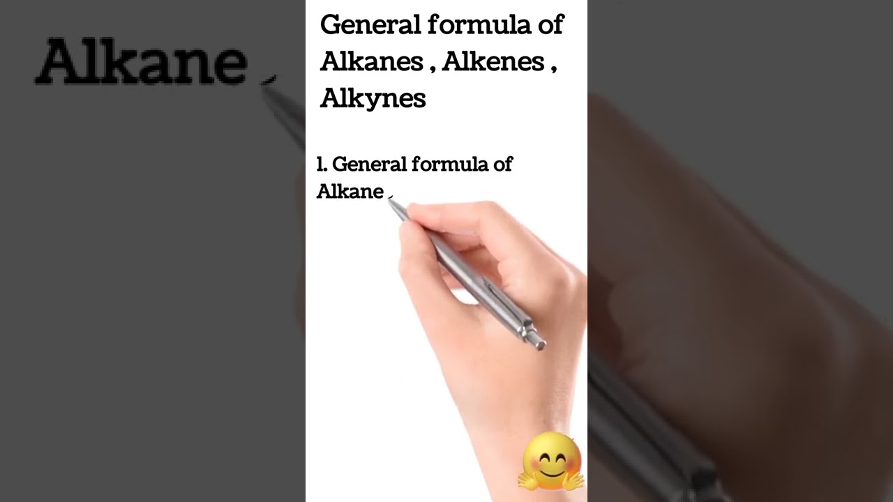General formula of Alkanes Alkenes and alkynes