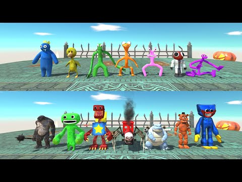 Team Rainbow Friends vs Team Blastoise - Animal Revolt Battle Simulator