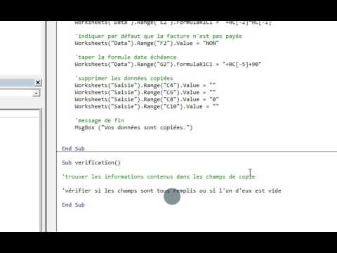 Excel VBA 202 Ouvrir et décrire une procédure