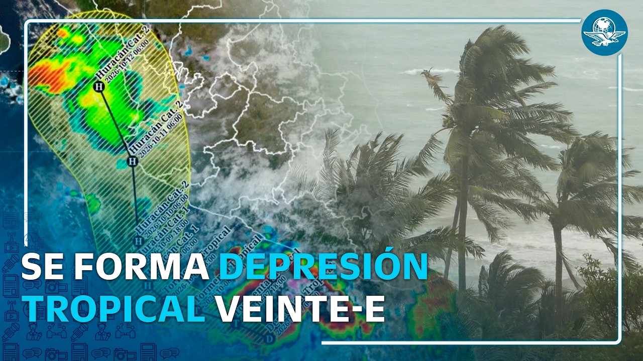 Depresión tropical Veinte-E se forma frente a México; Isaias provoca lluvias intensas en el Golfo
