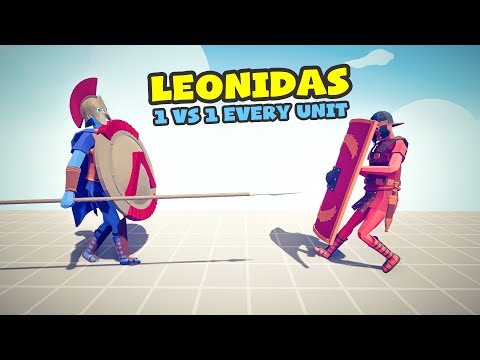 LEONIDAS 1 VS 1 Every Unit - TABS Greek Modded