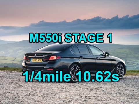 BMW G30 M550i 530HP STAGE1 1/4 Mile dragy 10.62s!