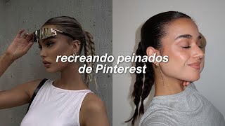 Recreando peinados de Pinterest FÁCILES | Los MEJORES peinados para hacerte este verano *curly/wavy*