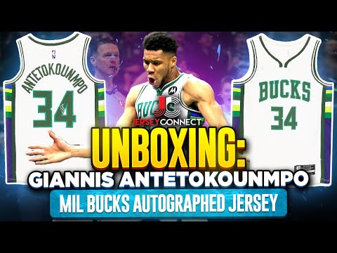 UNBOXING: Giannis Antetokounmpo Milwaukee Bucks Autographed Nike Swingman NBA Jersey | City Edition|