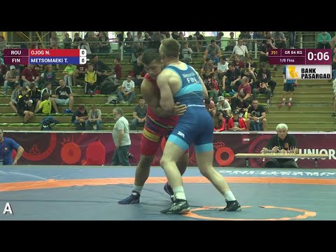 1/8 GR - 84 kg: T. METSOMAEKI (FIN) df. N. OJOG (ROU), 6-5