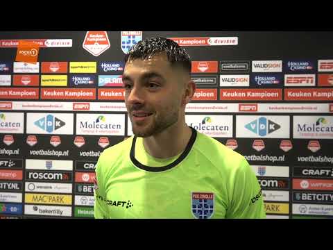 Reactie Jasper Schendelaar na PEC Zwolle - Jong FC Utrecht 2-0