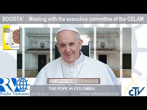 Papa en Colombia: Encuentro con el comité directivo del CELAM