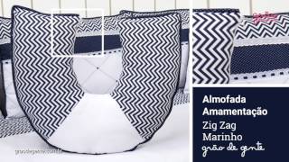 Almofada para Amamentação Zig Zag Marinho | Ref: 59244
