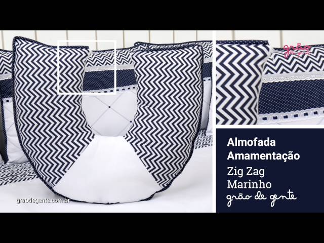 Almofada para Amamentação Zig Zag Marinho | Ref: 59244