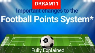 Dream11 New football point system || Dream 11 Football point system changed || Details of  point D11