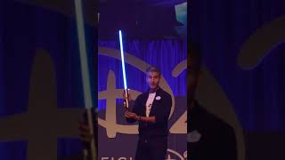 Lightsaber Demo from the Star Wars Galactic Starcruiser Hotel #Shorts #DestinationD23