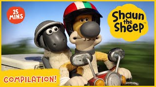Download lagu Shaun the Sheep's Adventures 🛵 | 25 MINS ⏱️ | Shaun the Sheep & Friends | Cartoons for Kids mp3