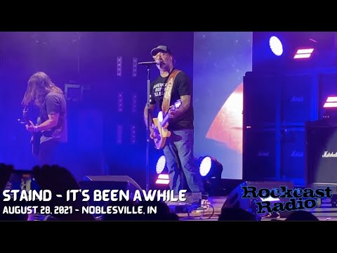 Staind performing "It's Been Awhile" in Noblesville, IN, on August 28, 2021