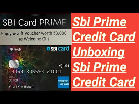 Sbi Prime Credit Card | Unboxing Sbi Prime Credit Card