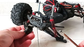 How to fix, replace or remove wheel axles, hubs or steering knuckles on RC cars.