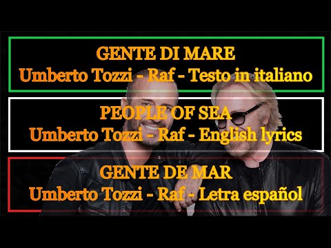 GENTE DI MARE - Umberto Tozzi-Raf ESC ITALY 1987 (Letra Español, English Lyrics, testo in italiano)