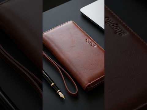 Genuine Cow Leather Ladies Purse - Red Brown video thumbnail