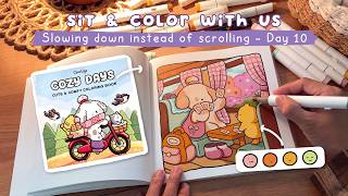 Sit & Color With Us ASMR ✨ Day 10 | Cozy Days by Coco Wyo #colorwithme #asmr #coloringbook