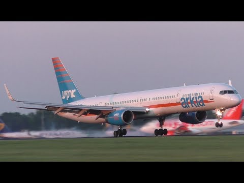 Arkia Boeing 757 SUNSET Landing at Stansted Airport