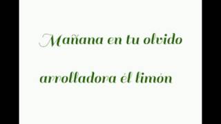 Mañana en tu olvido en letra