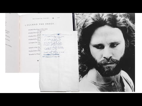 Jim Morrison Handwritten Draft of Poem "I Fucked The Dregs"
