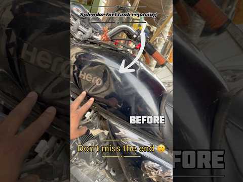 Tanki repairing 💯 Splendor tank dent repair #short #trending #biketank #shortvideo #stbikemodified