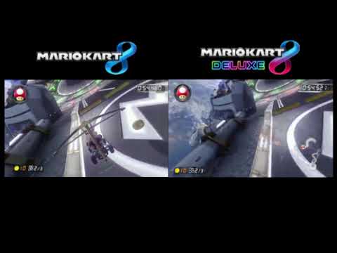 [MK8 vs MK8D] Rainbow Road World Record Comparison